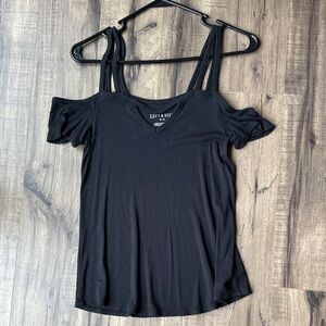 American Eagle Soft and Sexy Ribbed Off the Shoulder Top